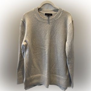 Banana Republic Women's Super Soft Cotton Hi-Low Hem Sweater - Light Gra…